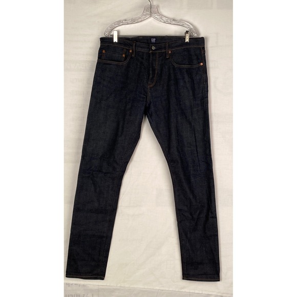 GAP Denim Skinny Fit Jeans Men's 36x32 Dark Wash Classic Style Men's Pants NWOT - Picture 9 of 12